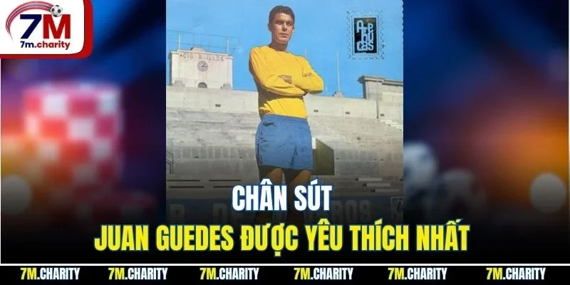 Chân sút Juan Guedes được yêu thích nhất